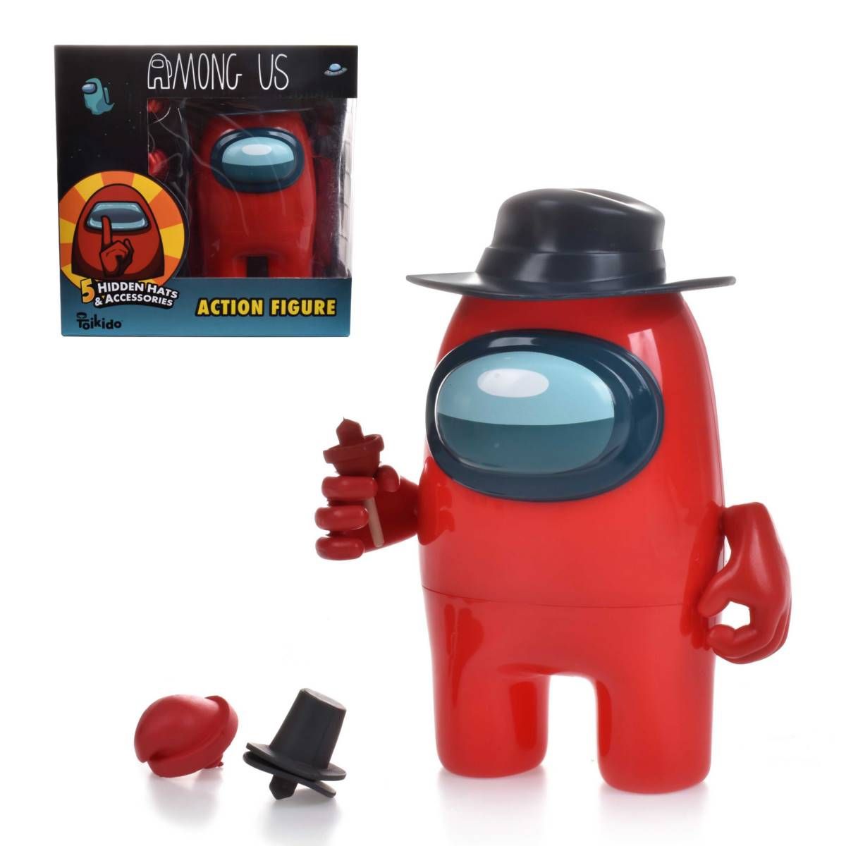 AMONG US - Figura 17 Cms Y 5 Accesorios Among Us - Red Crewmate With Bl