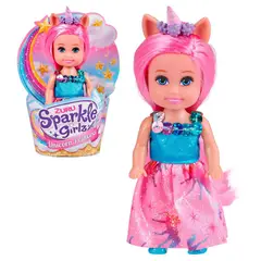 SPARKLE GIRLZ - Muñeca 11 Cms Princesa Unicornio - Fucsia