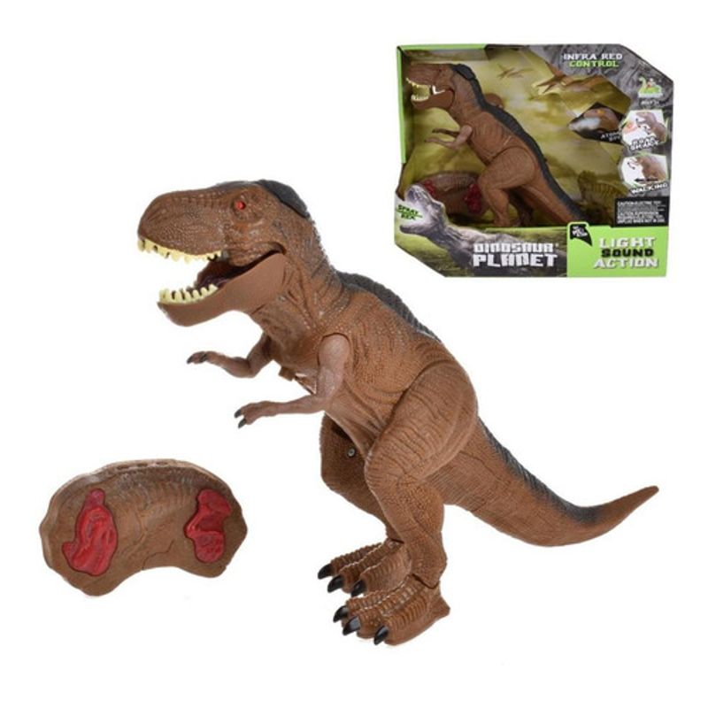 ANSALDO - Dinosaurio De 35 Cms Radio Controlado Con Luces Y Sonido
