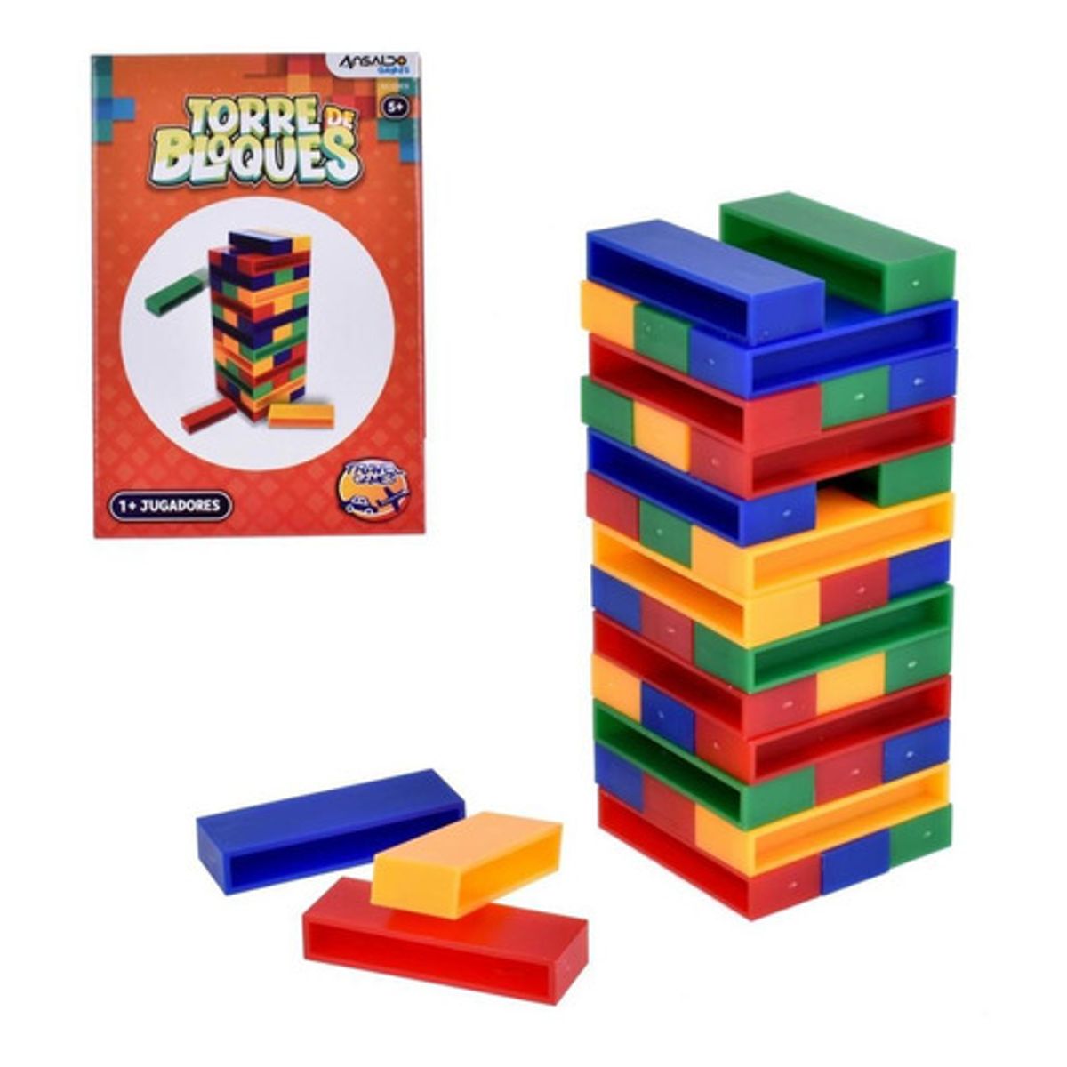 ANSALDO GAMES - Juego de mesa mini Torre de Bloques