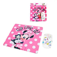 DISNEY - Kit Mouse Inalámbrico y Mouse Pad Minnie.
