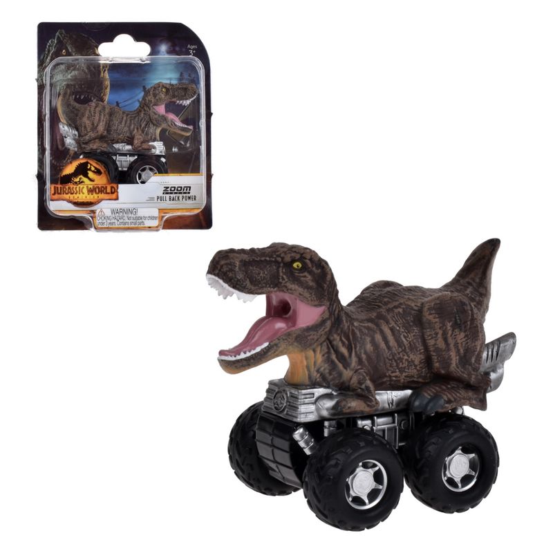 JURASSIC WORLD - Dinosaurio Vehiculo Pullback Jurassic World Dominion - T-rex