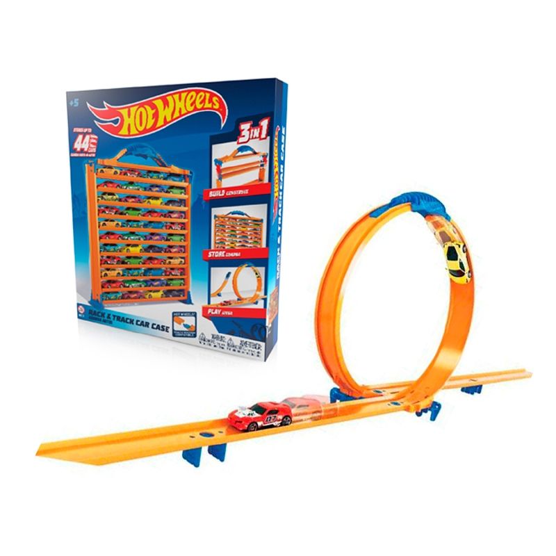 HOT WHEELS - Hot Wheels 3 En 1 Pista Guarda Autos Y Construye Intek