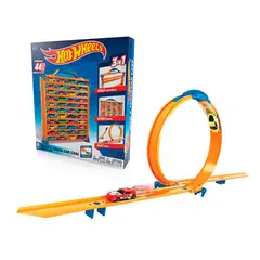 HOT WHEELS - 3 En 1 Pista Guarda Autos Y Construye Intek