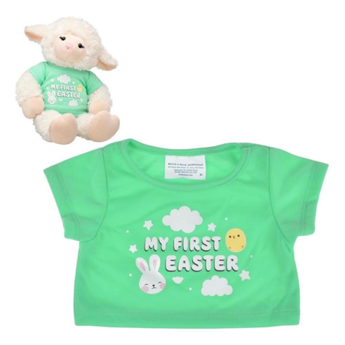 BUILD A BEAR - Polera Build a Bear My First Easter verde pastel