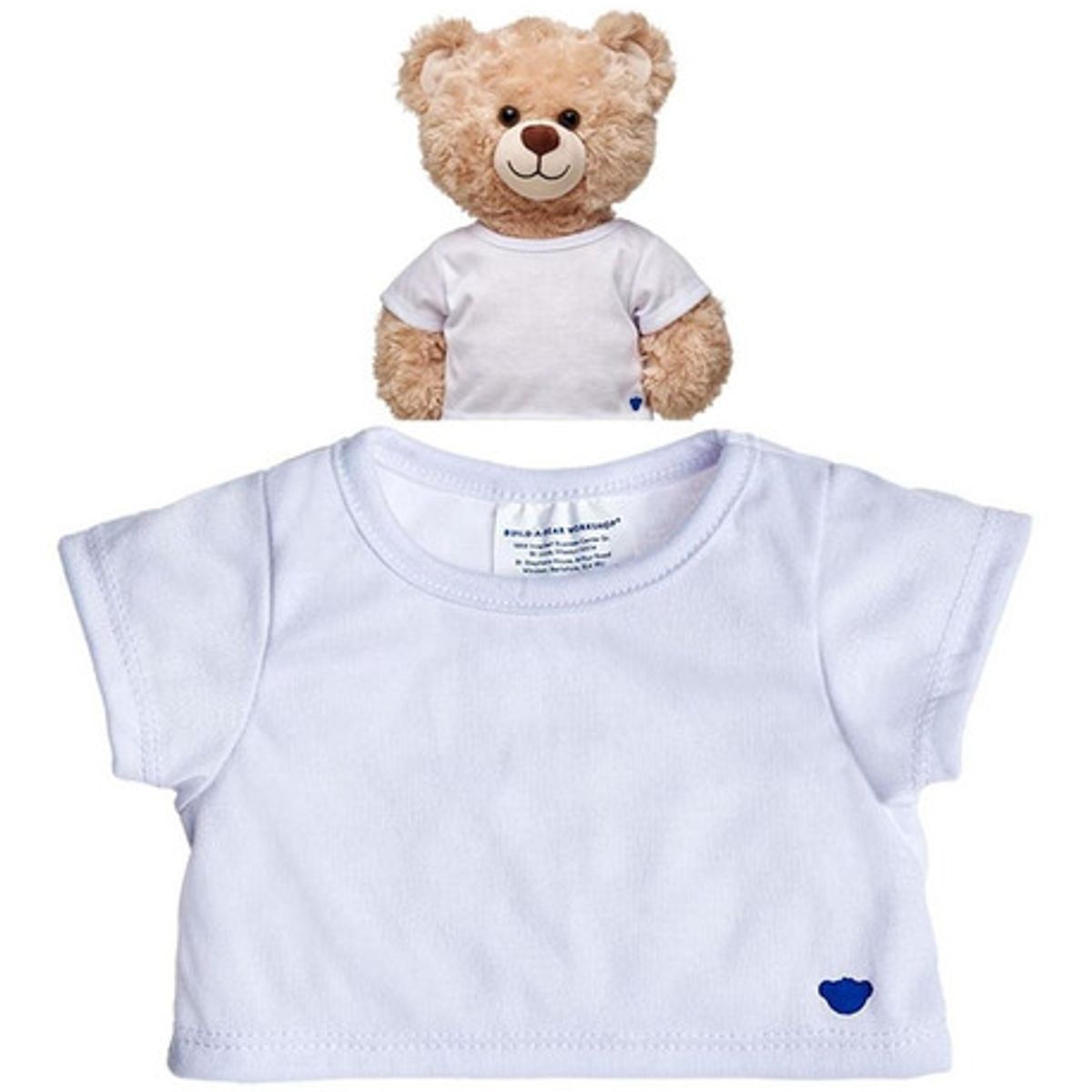 BUILD A BEAR - Polera Build a Bear blanca para peluches
