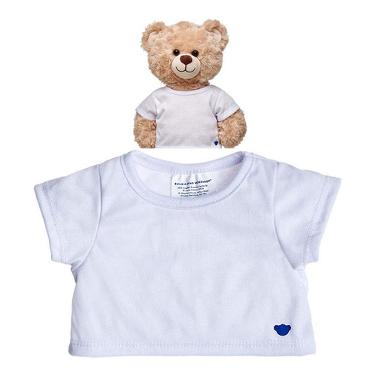 BUILD A BEAR - Polera Build a Bear blanca para peluches