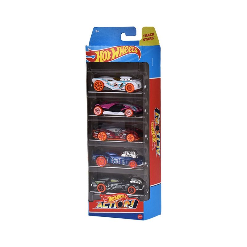 HOT WHEELS - Pack 5 Autos Basicos Hotwheels - Hw Action