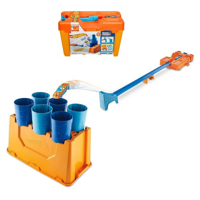 HOT WHEELS - Caja De Acrobacias Hot Wheels - Contenedor De Barriles