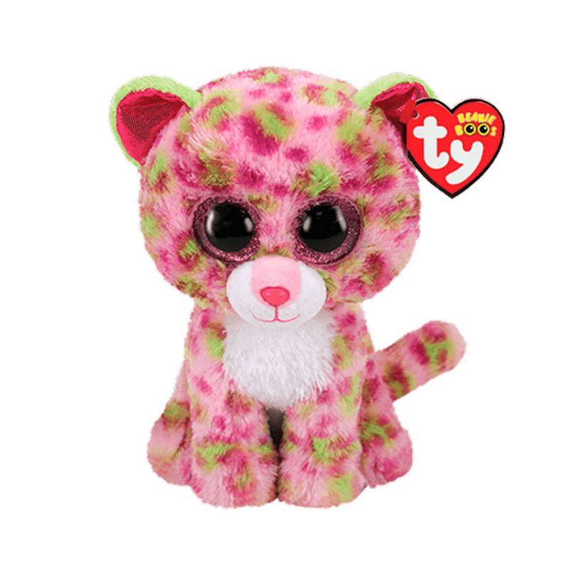 BEANIE BOOS - Ty Beanie Boos Lainey Leopard Rosa Regular.-