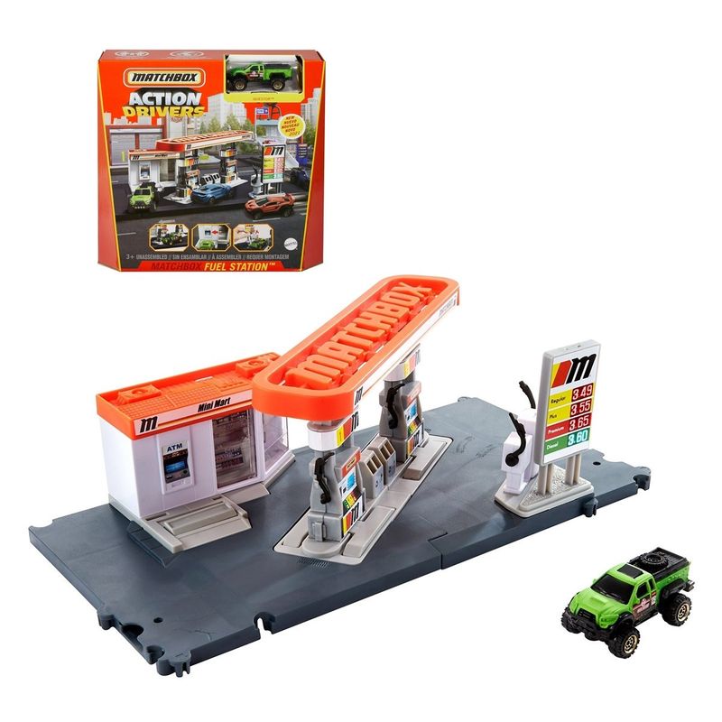 MATCHBOX - Matchbox Set De Vehiculos Garages Mattel - Fuel Station
