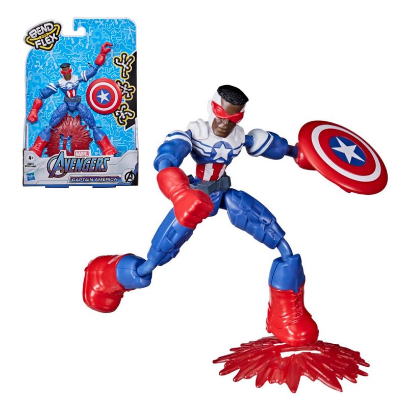 MARVEL - Avengers Figura Doblar Y Flexionar - Falcón Capitán América
