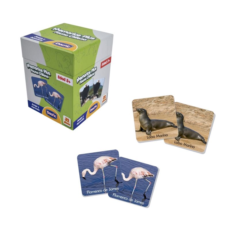 DACTIC - Memorice Plus Fauna Chilena Carton Dactic