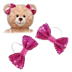 BUILD A BEAR - 2 Moños Fucsia Build-A-Bear