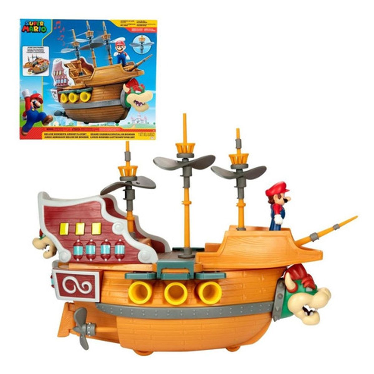 NINTENDO - Figura de acción Nintendo deluxe Bowser Ship playset