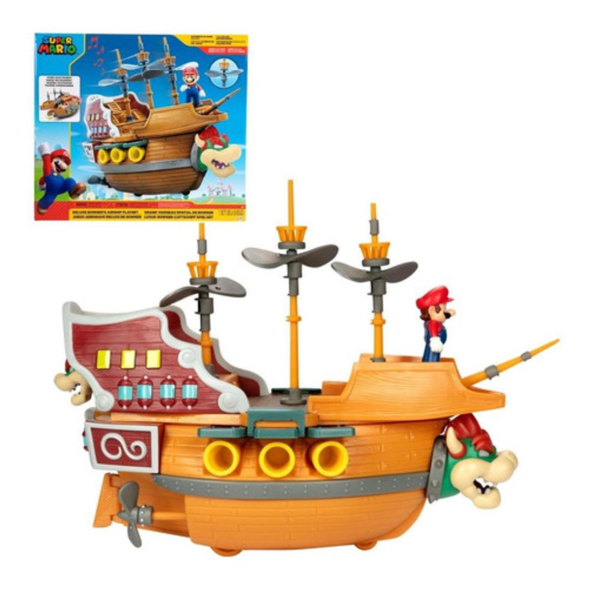 NINTENDO - Figura de acción Nintendo deluxe Bowser Ship playset