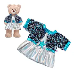 BUILD A BEAR - Vestido Plateado Con Lentejuelas Honey Girls Build-a-bear