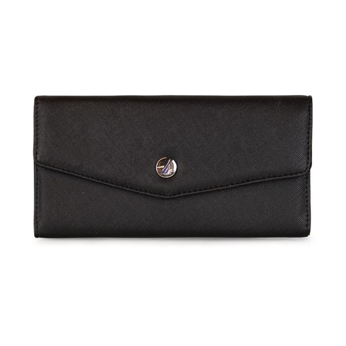 NAUTICA - Billetera de mujer Ziggy negra NAUTICA