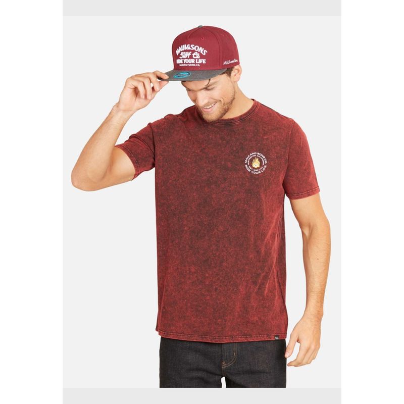 MAUI AND SONS - Polera Fire Vission Sstee Hombre Burdeo Maui And Sons