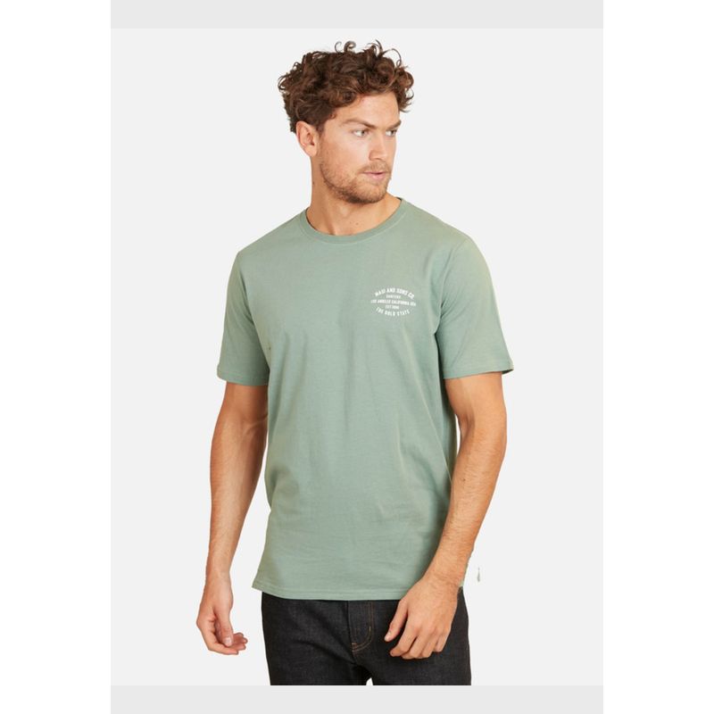 MAUI AND SONS - Polera The Gold State Tees Organic Hombre Verde Maui And Sons