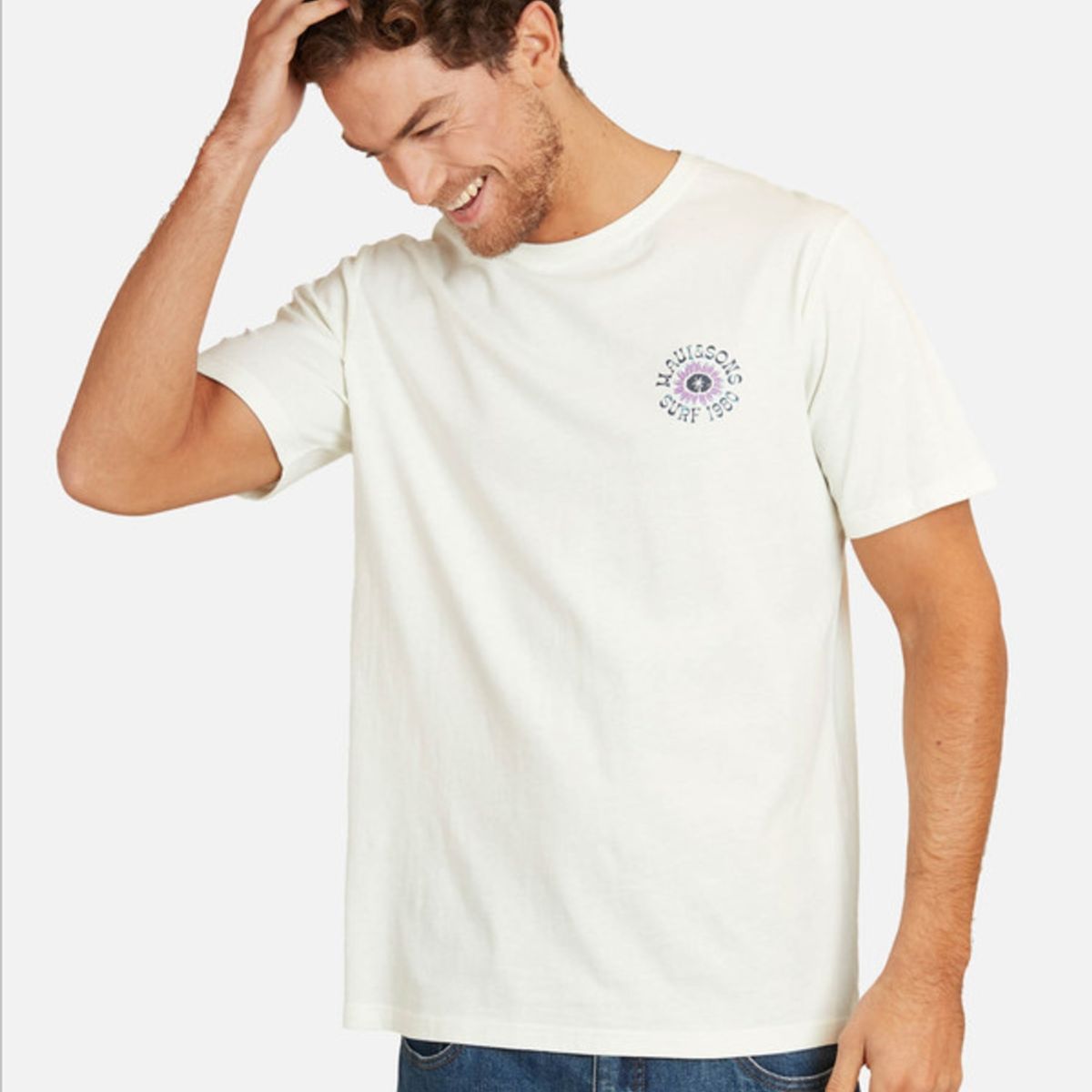 MAUI AND SONS - Polera Surf 1980 Surf Tees Organic Hombre Beige Maui And Sons