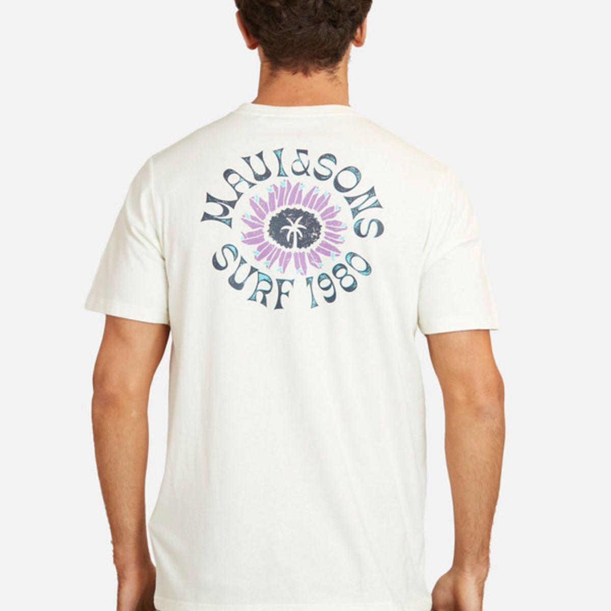 MAUI AND SONS - Polera Surf 1980 Surf Tees Organic Hombre Beige Maui And Sons