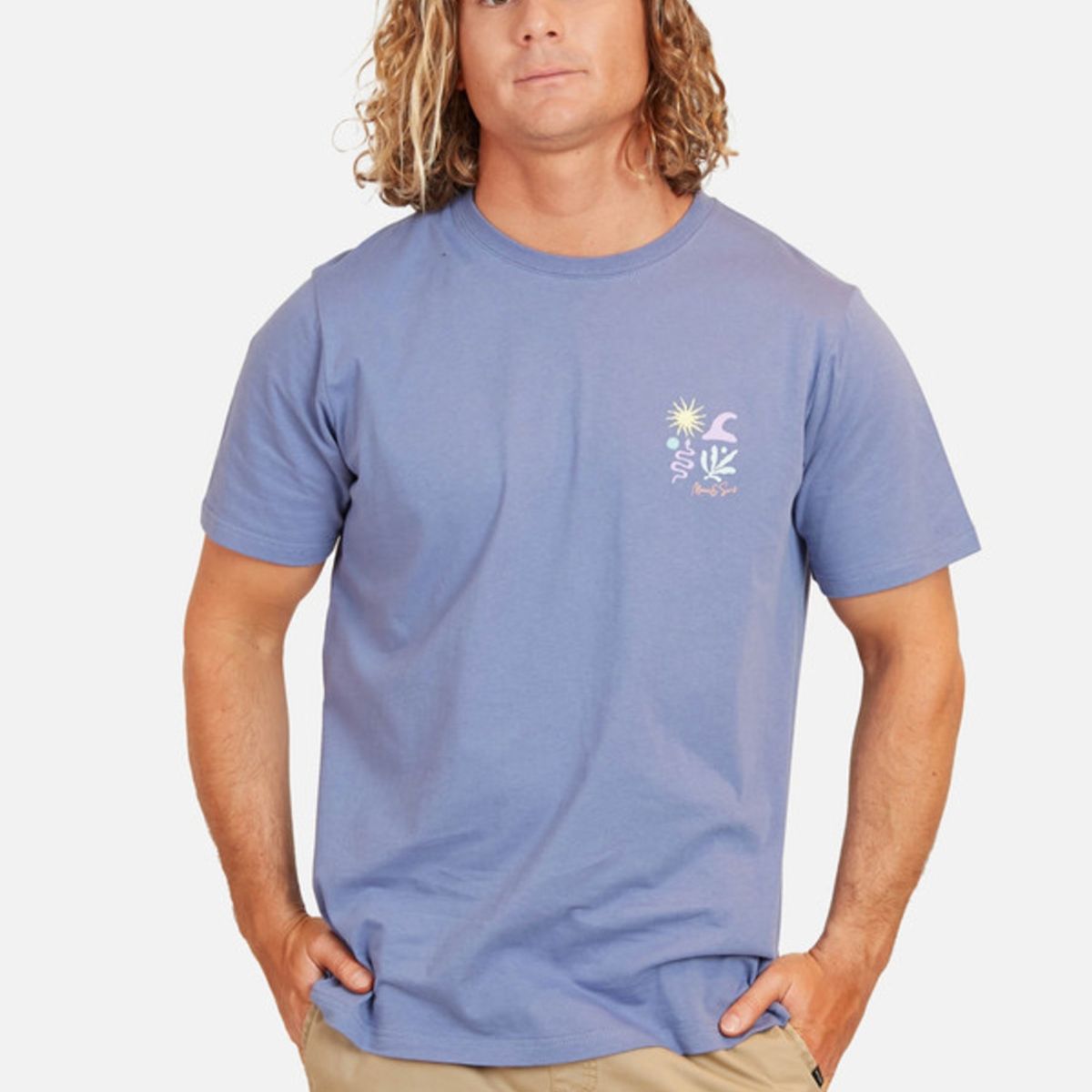 MAUI AND SONS - Polera Symbols Of Nature Tees Organic Hombre Morado Maui And Sons