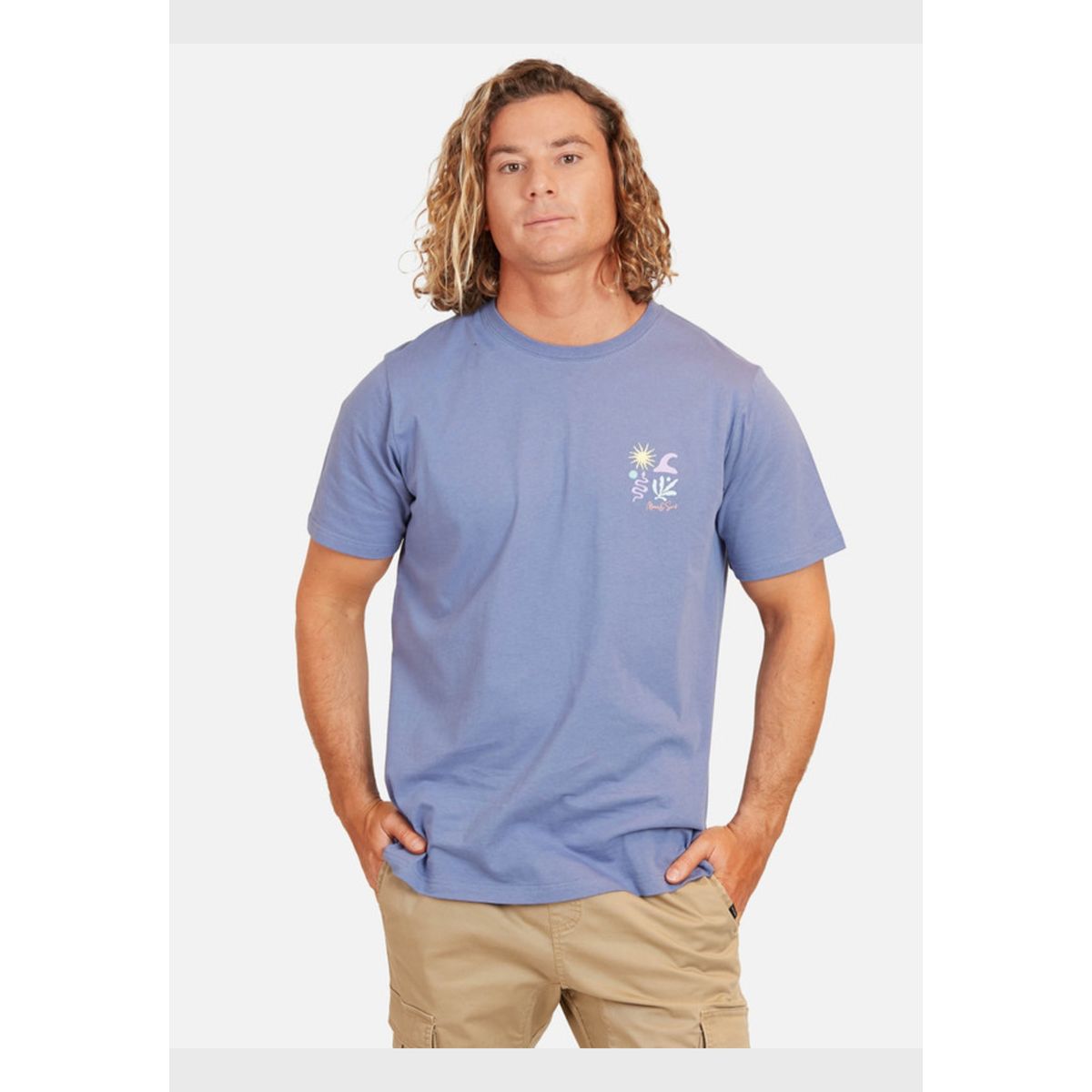 MAUI AND SONS - Polera Symbols Of Nature Tees Organic Hombre Morado Maui And Sons
