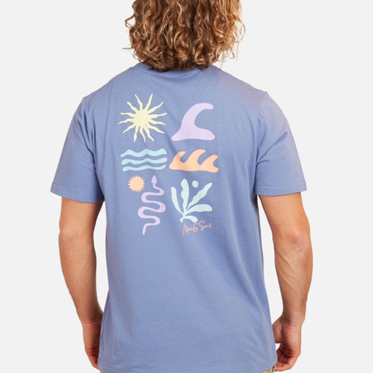 MAUI AND SONS - Polera Symbols Of Nature Tees Organic Hombre Morado Maui And Sons