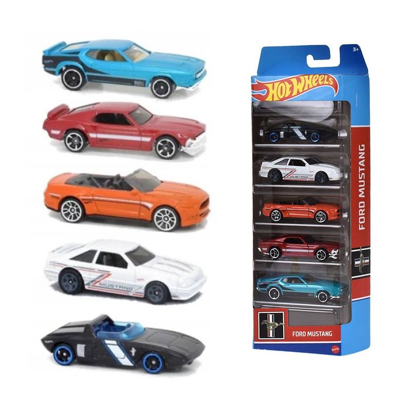 HOT WHEELS - Pack 5 Autos Basicos Hotwheels - Ford Mustang