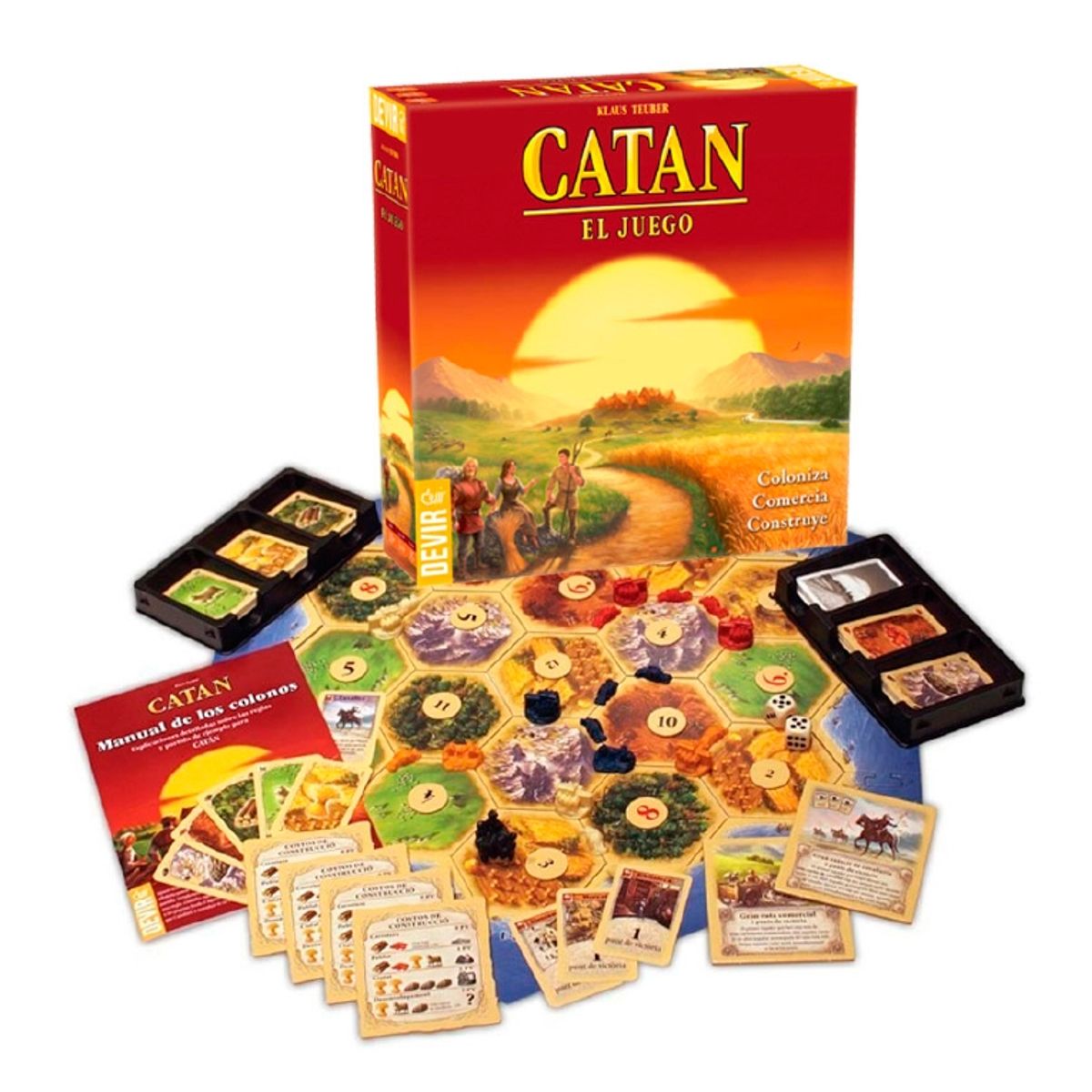 ANSALDO - Juego de mesa Catan 6 piezas estrategia y construcción