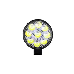 IMPORTCLICK - Set 2 Focos Neblinero Redondo LED 27 Watt 12 V Luz Blanca - Negro