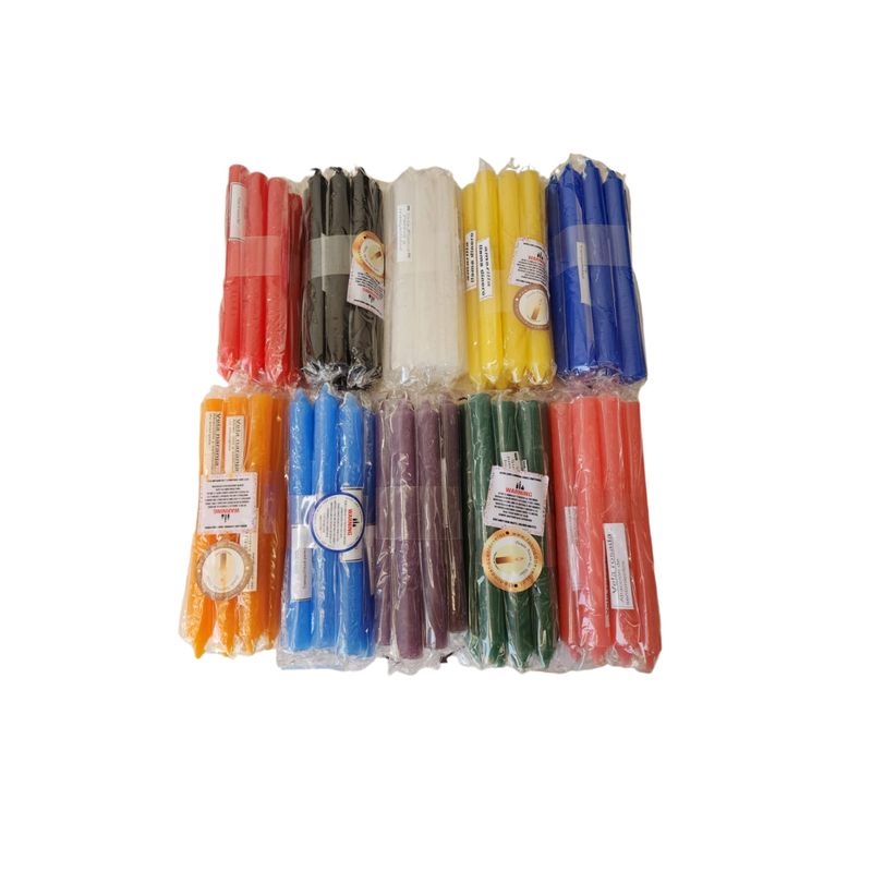 GENERICO - Pack de 100 velas surtidas, 10 colores.