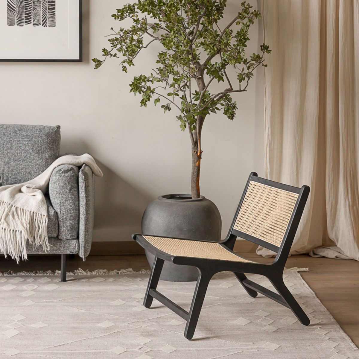 AMOBLE - Poltrona Talavera H Negra Amoblé