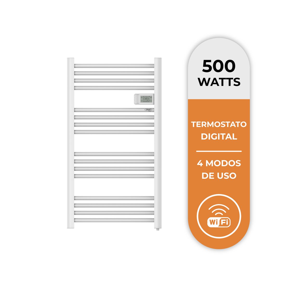 ANWO - Secador de Toallas Electrico Tubular de  500W Con Wifi Anwo