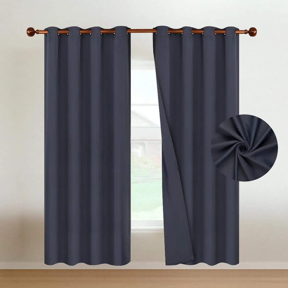 CASATUA - Cortina Semi Blackout Casatua Aislante - Gris oscuro - Talla única