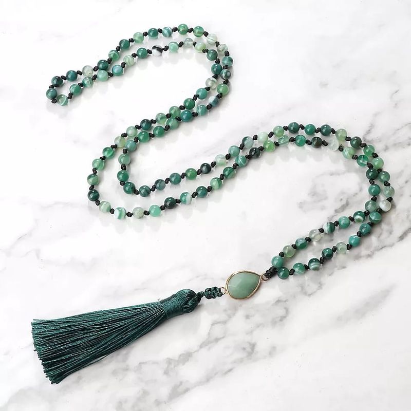 GENERICO - Japa Mala Ágata verde oración meditación