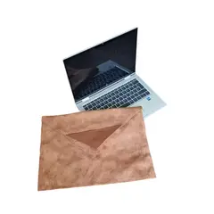 MUNDO PIEL - Funda 13´3 Notebook de cuero Café Claro