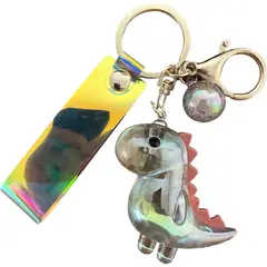 GENERICO - LLavero Colgante Dinosaurio Kawaii Tornasol