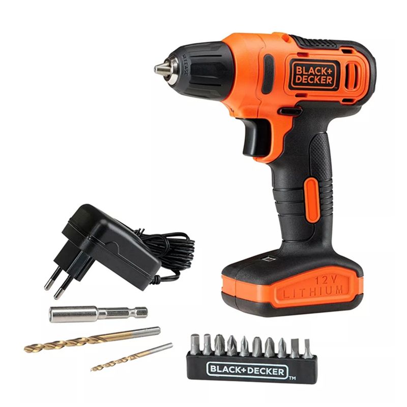 BLACK+DECKER - Taladro Atornillador 12v + 13 Acc. Black+decker Ld12s-b2c