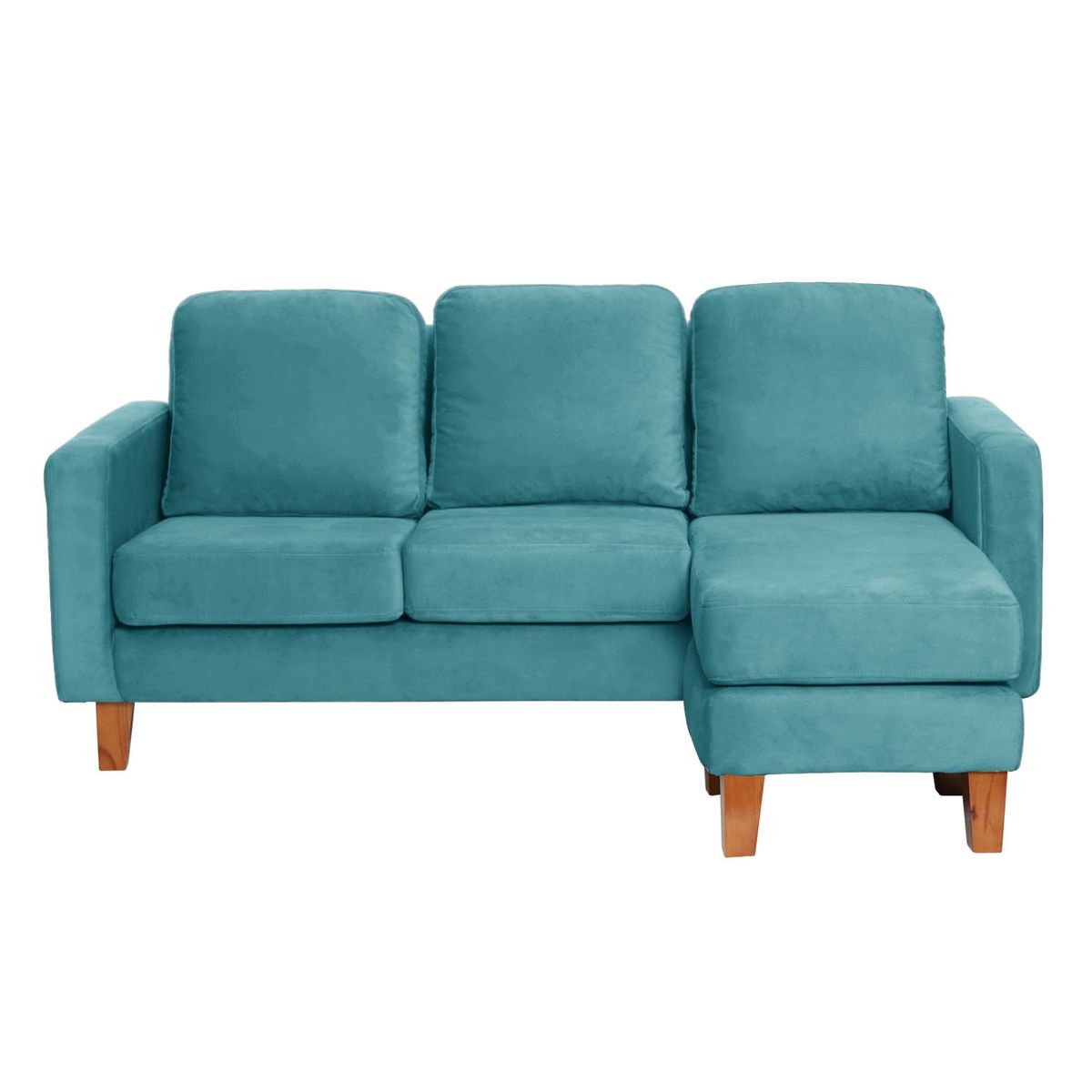 LATAM HOME - Sofá Seccional Latam Home Venecia Turquesa Intercambiable 3 Cuerpos