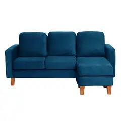 LATAM HOME - Sofá Seccional Venecia Intercambiable Azul Petróleo