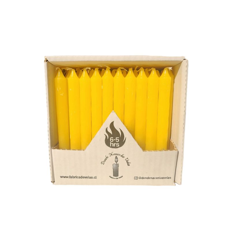 GENERICO - Pack de 50 velas Amarilla