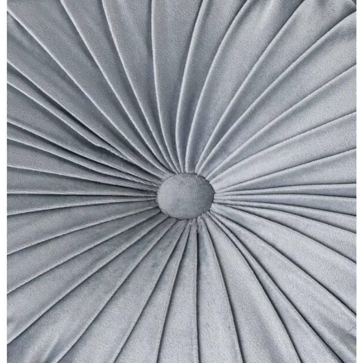 GENERICO - Cojín Redondo Terciopelo Velvet Gris Boho Chic 35 Cm