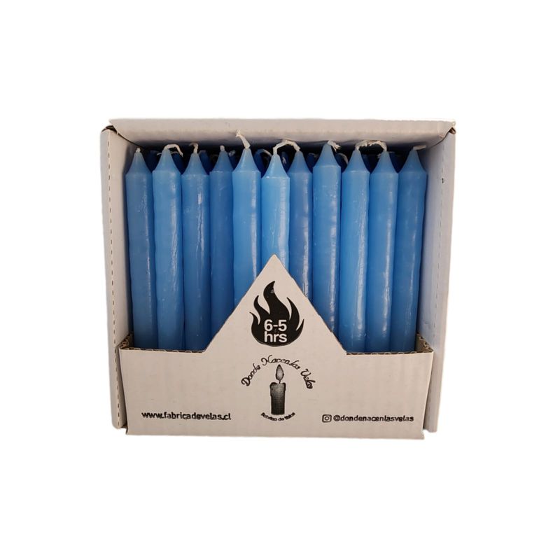 GENERICO - Pack de 50 velas Celeste