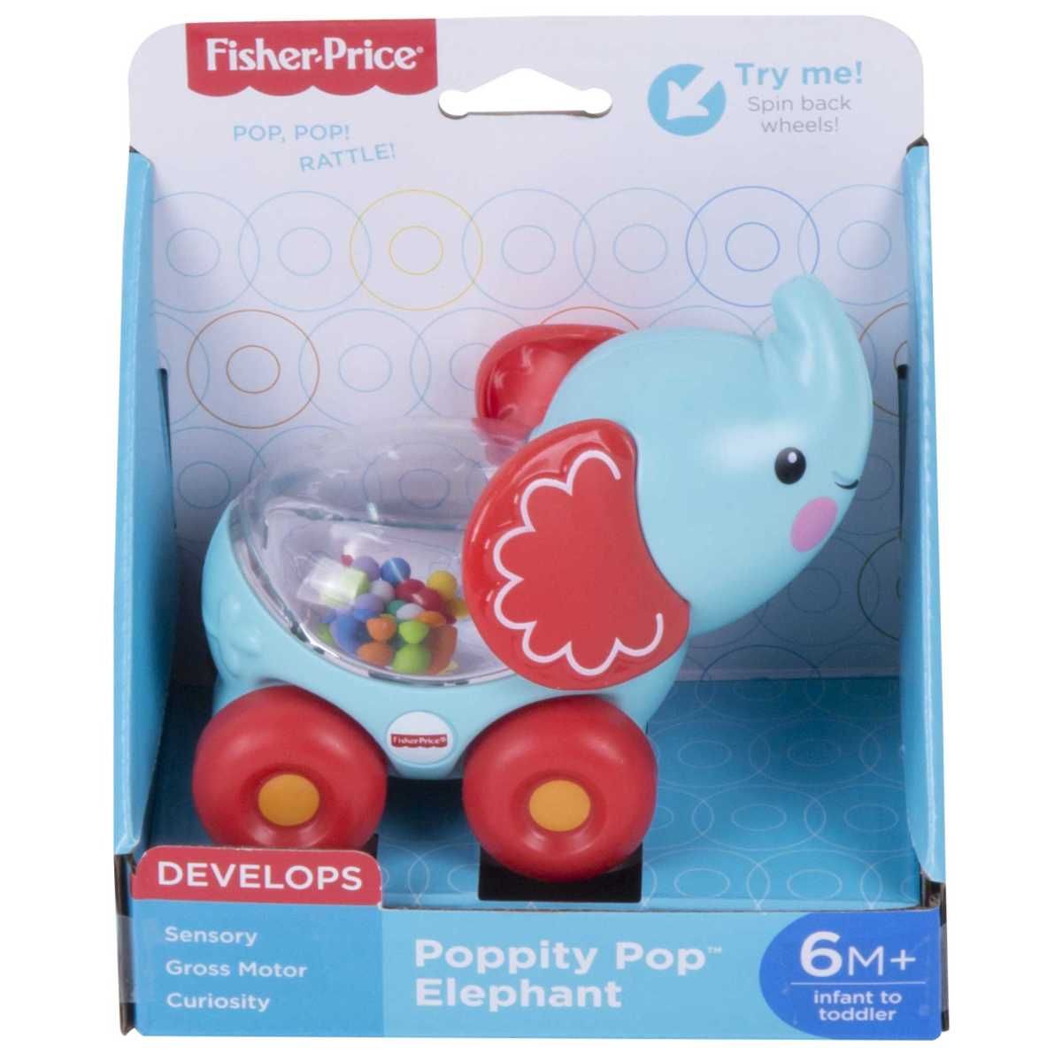 FISHER PRICE - Amigo Poppi Pop Fisher Price - Elefante Pelotitas Divertidas
