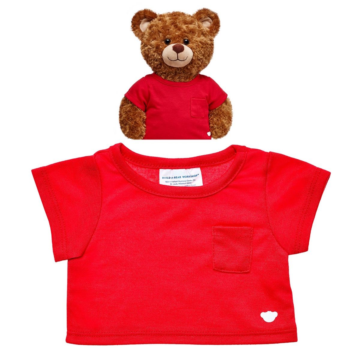 BUILD A BEAR - Polera Build a Bear roja para peluches