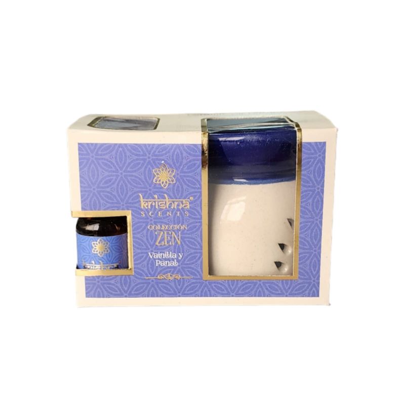 GENERICO - Difusor Krishna, con Esencia Vainilla y Panal, 2 velas tea light