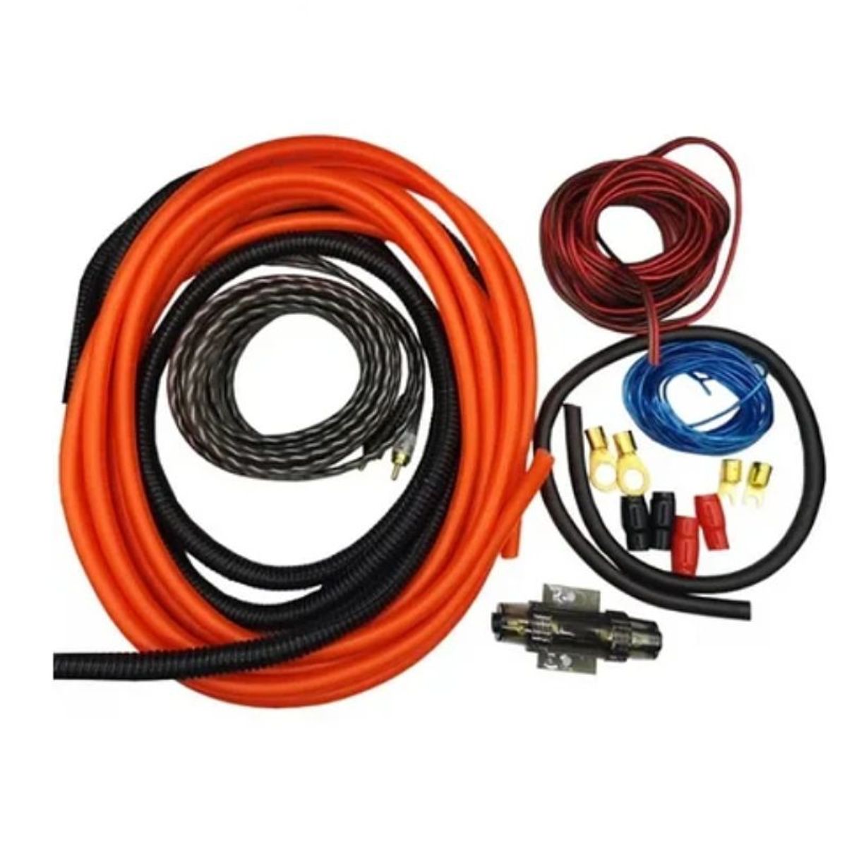 GENERICO - Kit Cables 1000w Auto 4ga Para Amplificador Subwoofer
