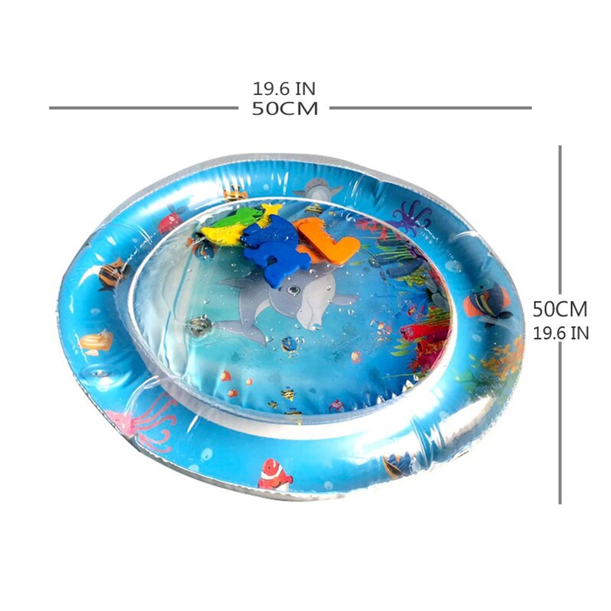 DBLUE - Alfombra de Agua Para Niños Diseño Peces